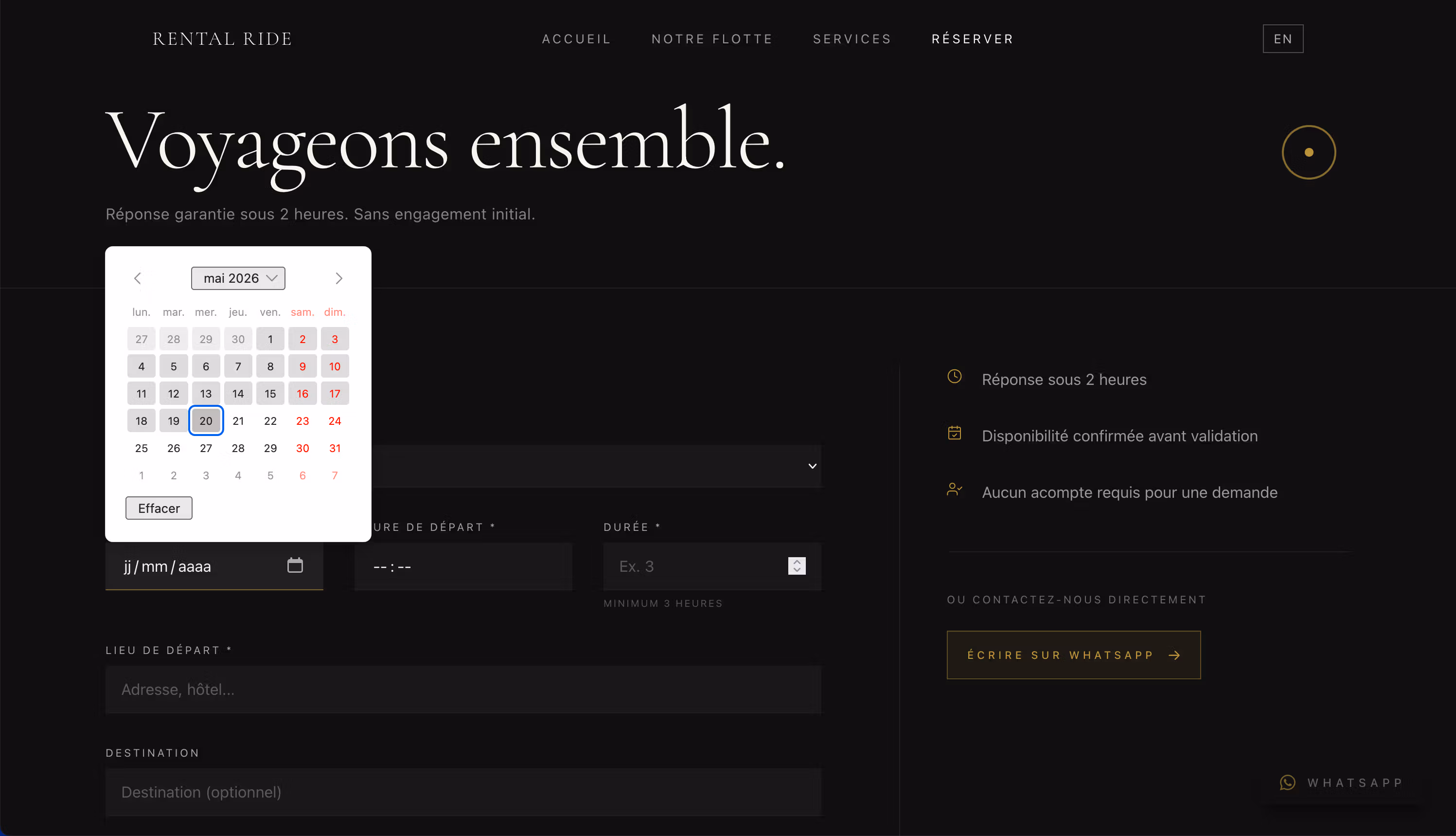 Aperçu du configurateur de devis