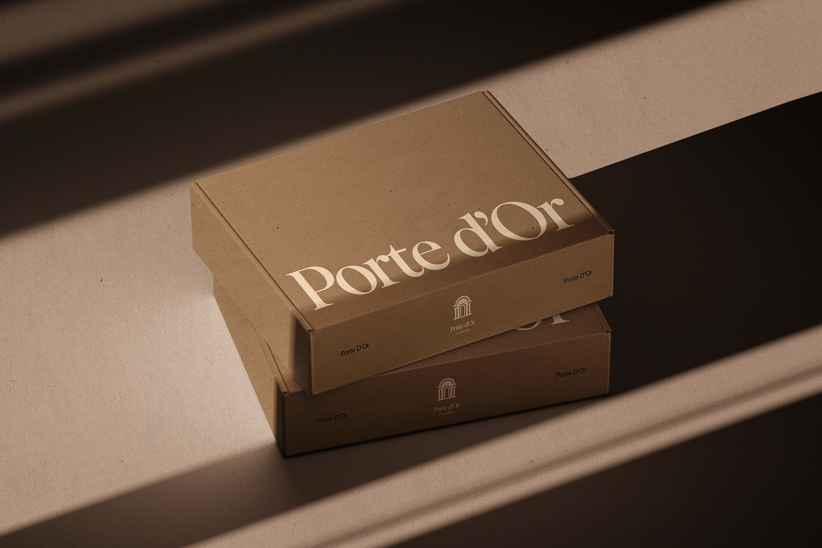 Maquette de packaging de Porte d'Or