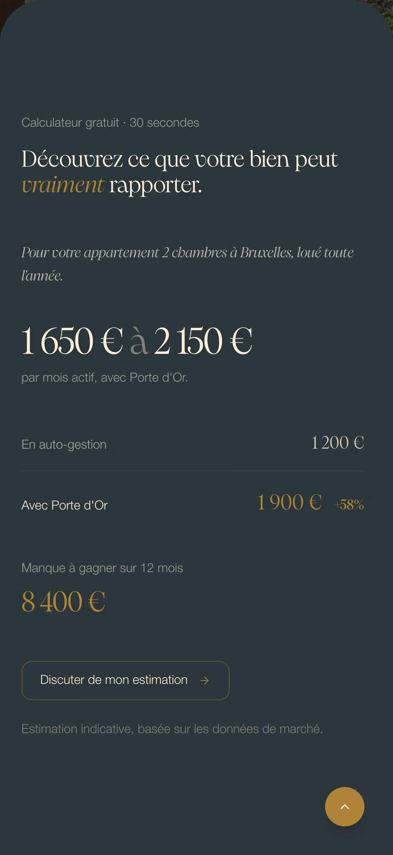 Apercu du calculateur de revenu dernière page