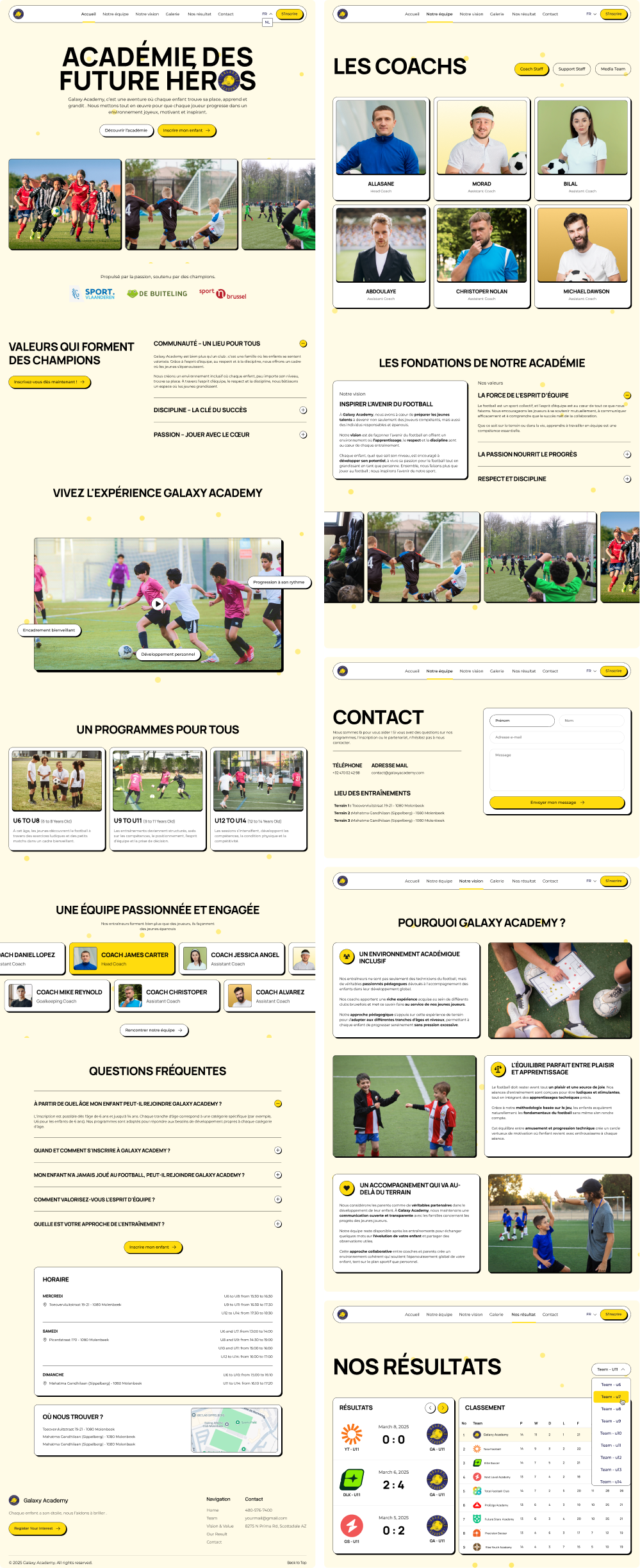 Preview of Galaxy Academy's website