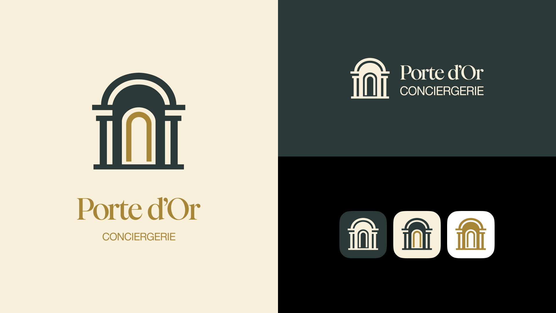 Logo et palette de couleurs de Porte d'Or