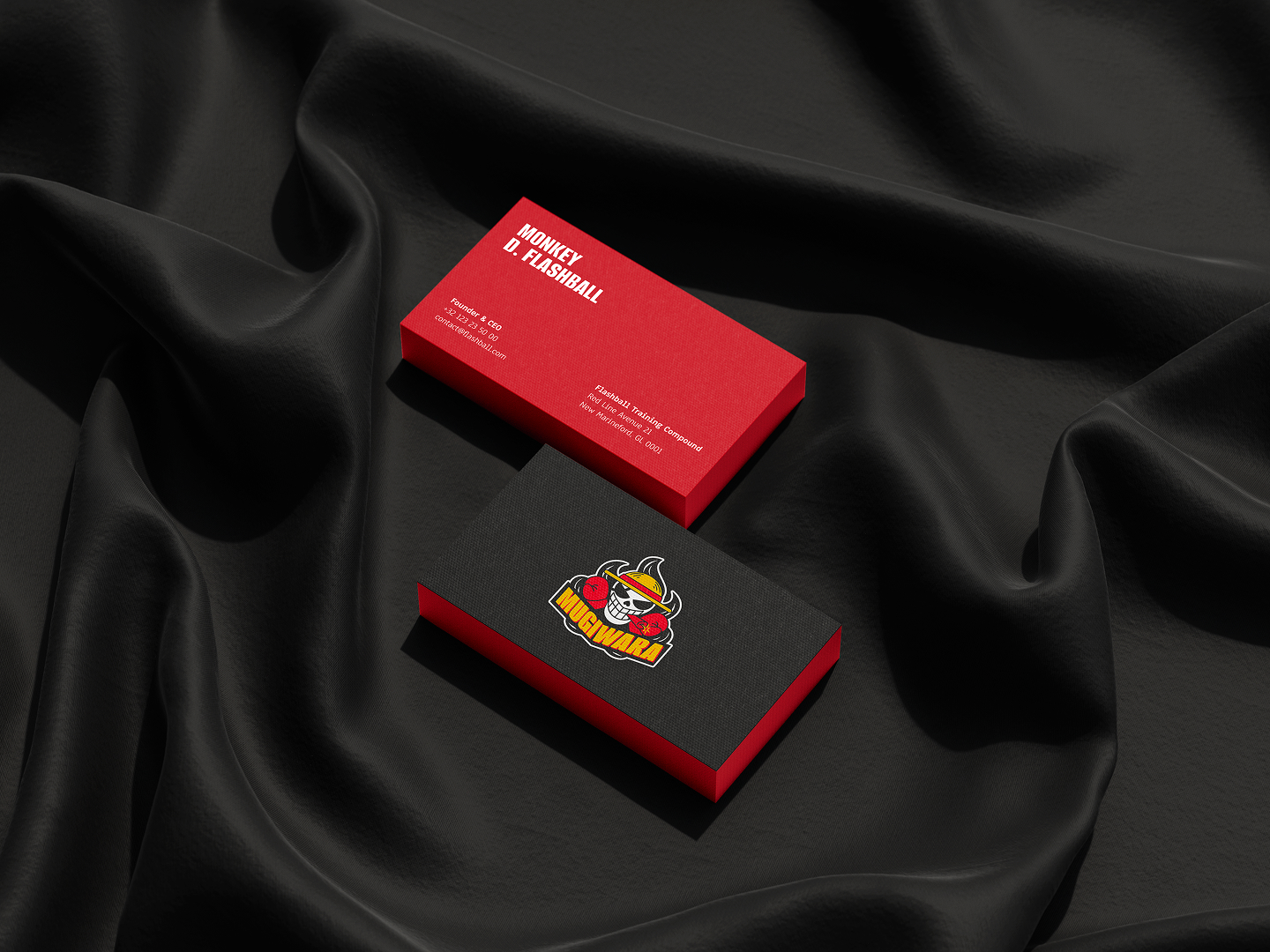 Design de cartes de visite avec le logo d’un athlète de MMA