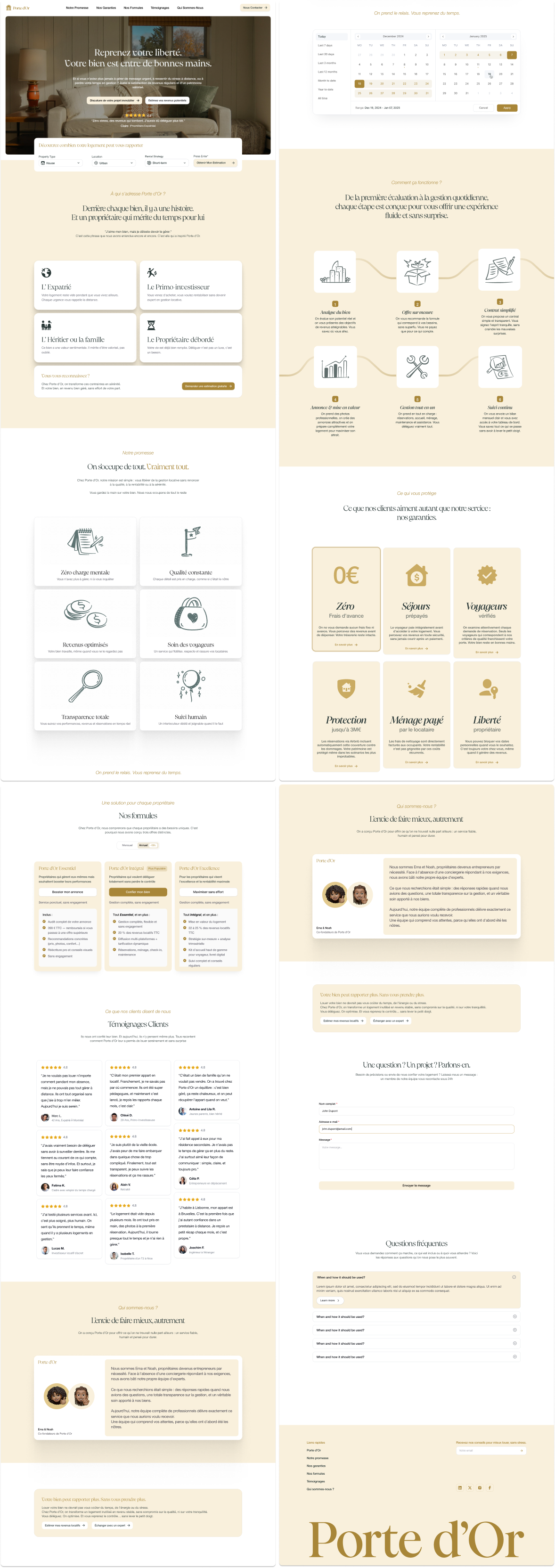 Aperçu du site designé et developpé pour Porte d'Or
